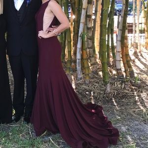 Garnet Red Prom Dress
